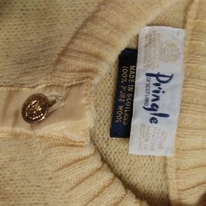 Pringle of Scotland pale Yellow Wool Cardigan